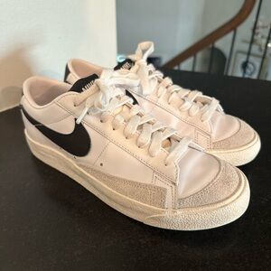 Blazer Low '77 SE suede-trimmed leather sneakers Women Size 7.5